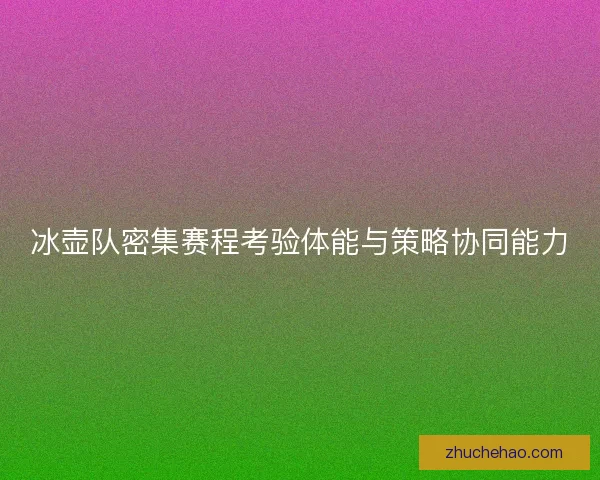 冰壶队密集赛程考验体能与策略协同能力